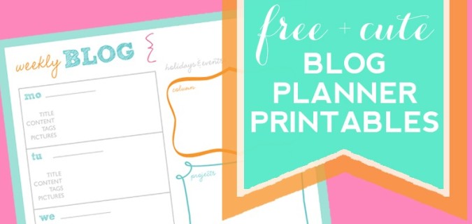 FREE + Cute Blog Planner Printables - 820