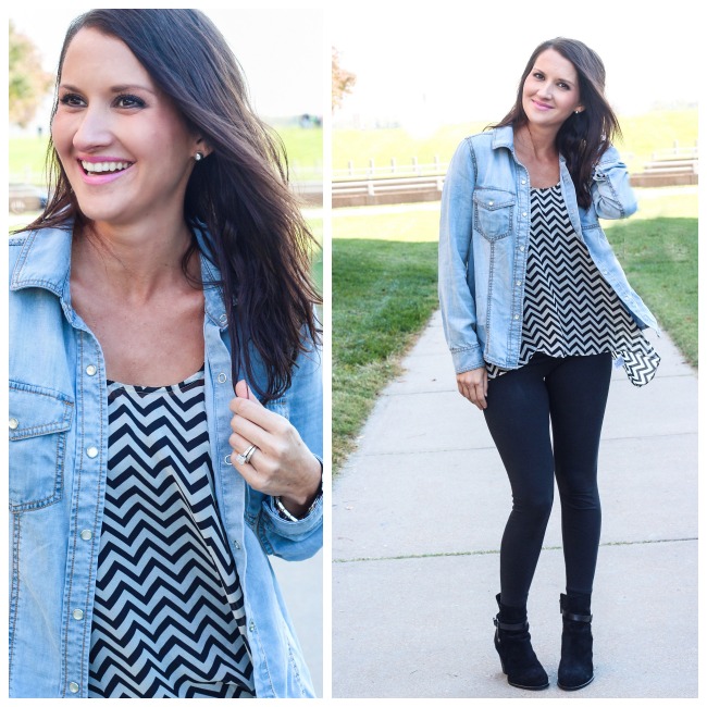 Winter Fashion - Chevron and Denim