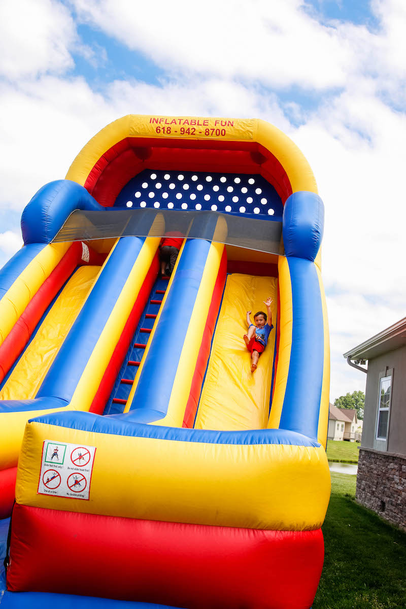 Bounce House Birthday Party for a Five Year Old