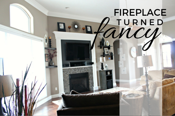 Fireplace Turned Fancy - Updating the Fireplace from Houseofroseblog.com