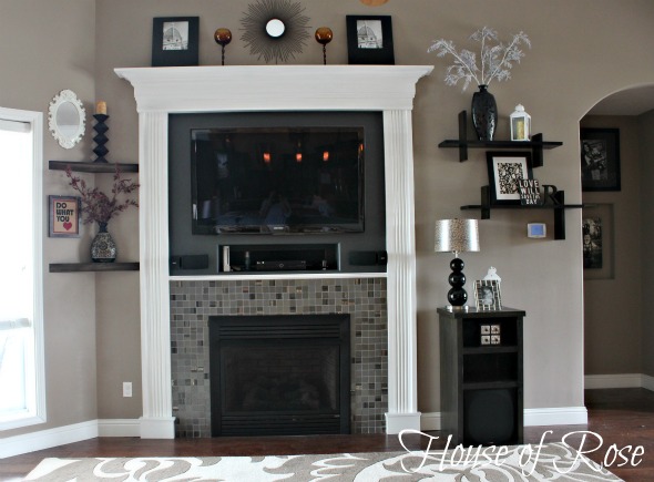 Fireplace Turned Fancy - Updating the Fireplace from Houseofroseblog.com