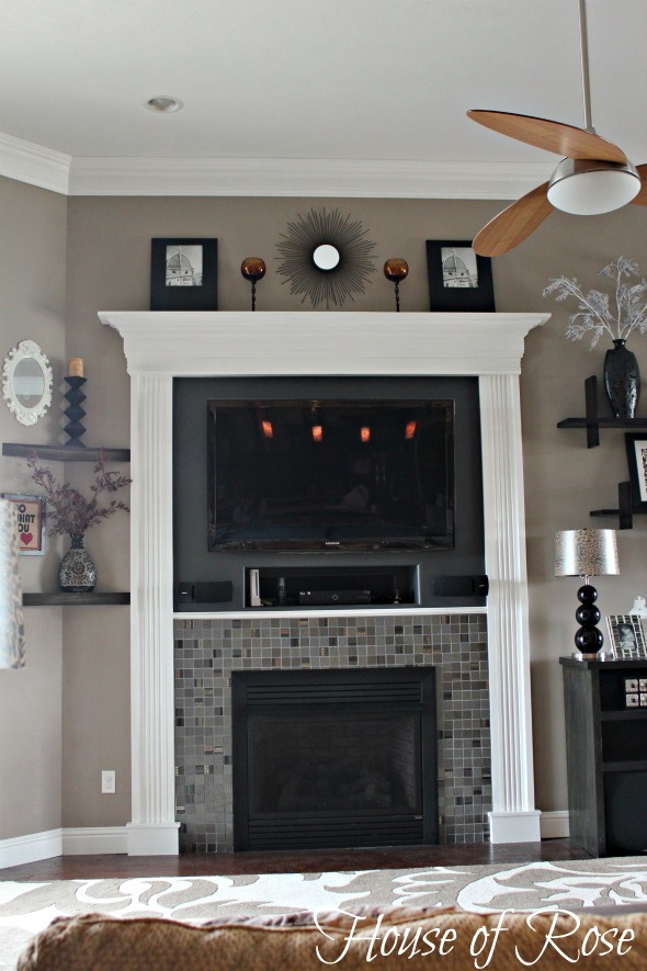 Fireplace Turned Fancy - Updating the Fireplace from Houseofroseblog.com