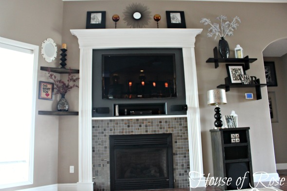 Fireplace Turned Fancy - Updating the Fireplace from Houseofroseblog.com