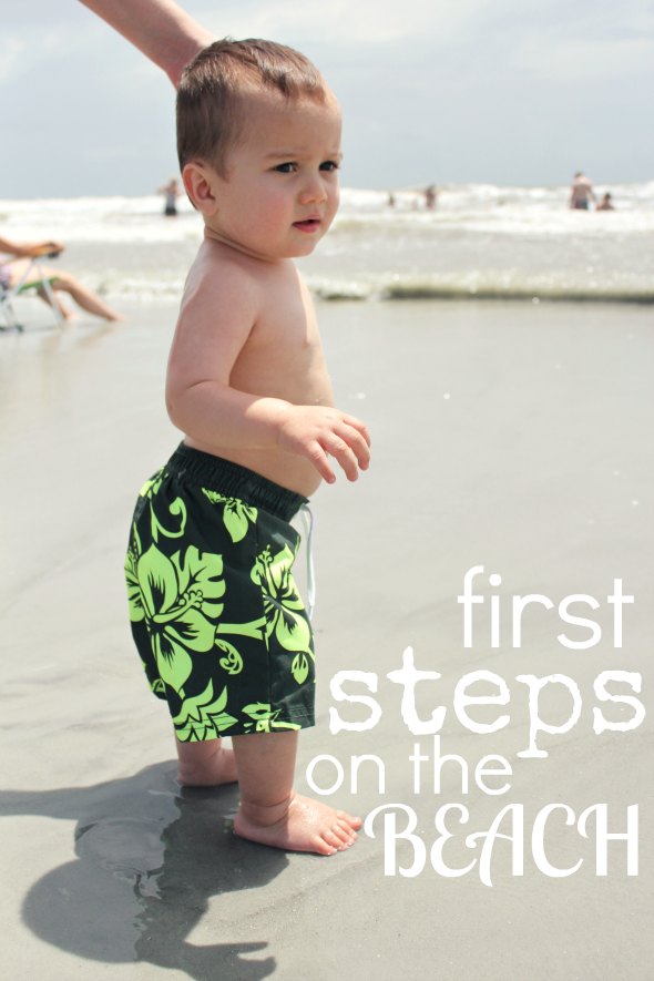 first steps on the beach