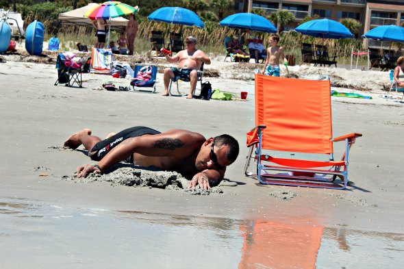 Vacation Hilton Head Asleep on Beach