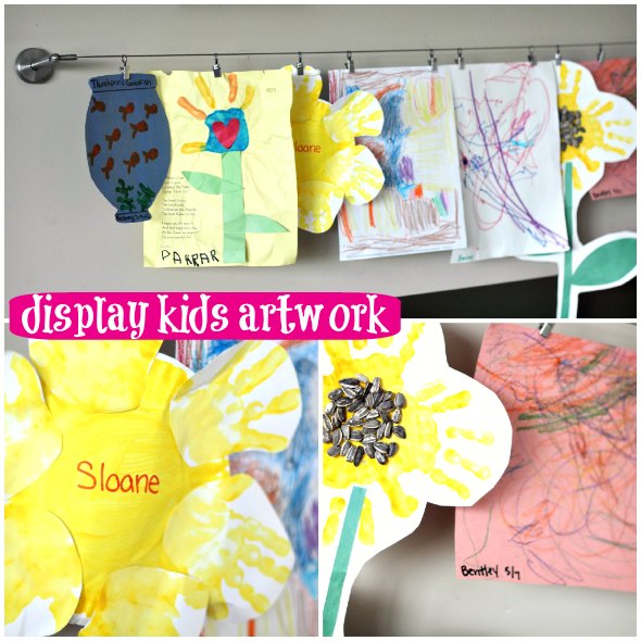 playroom storage ideas kids artwork