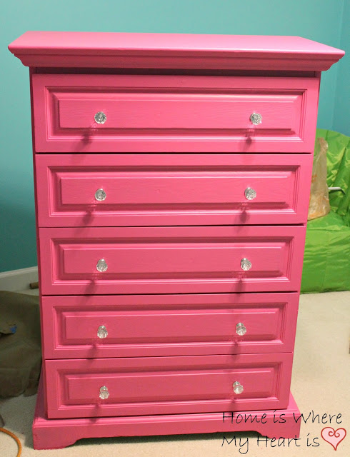 pink dresser