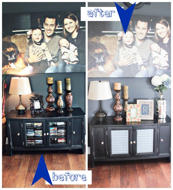 Entertainment Center Decorating Ideas Before & After