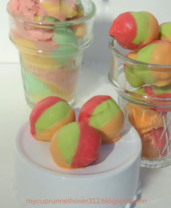 Rainbow Sherbet Truffles