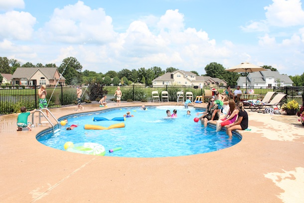 Blue Ombre Birthday Party Pool