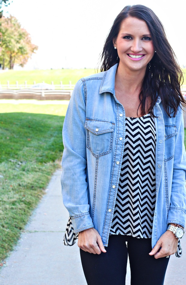 Winter Fashion - Chevron and Denim