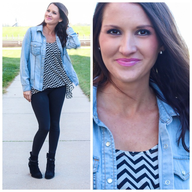 Winter Fashion - Chevron and Denim