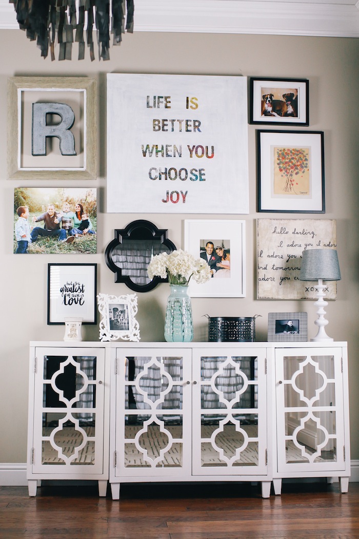 Gallery Wall Idea for Dining Room by HouseofRoseBlog.com