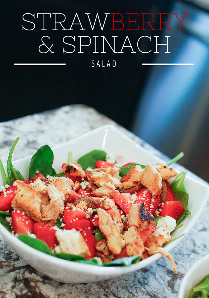 STRAWBERRY & SPINACH SALAD by HouseofRoseBlog.com - Healthy Eating