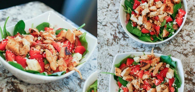 STRAWBERRY & SPINACH SALAD by HouseofRoseBlog.com - Healthy Eating