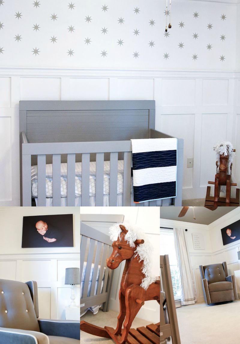 Baby Boy Nursery with Grey Crib - HouseofRoseBlog.com