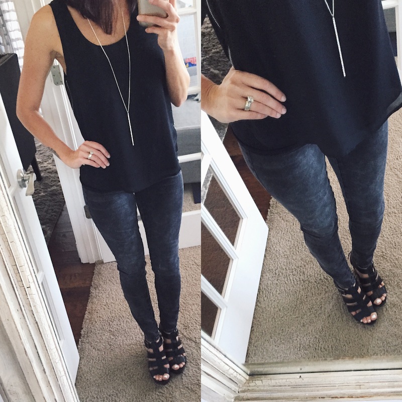 night out black jeans outfit